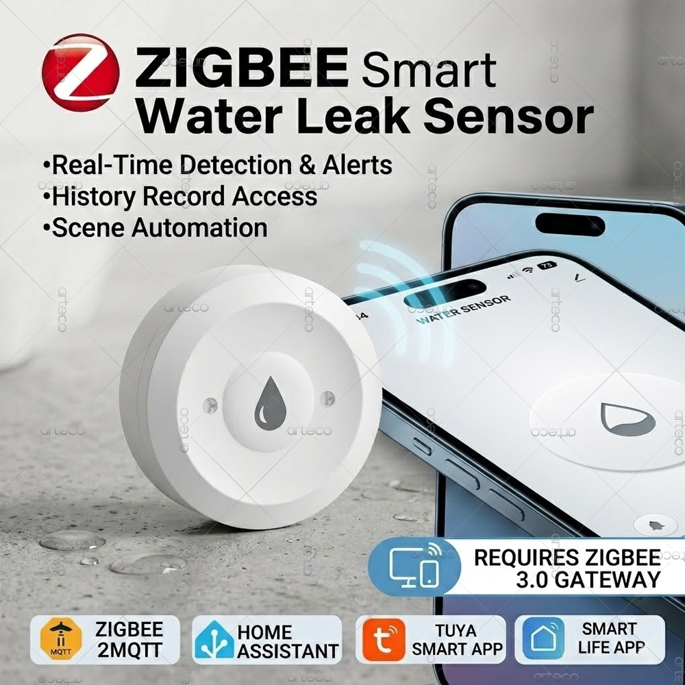 Home Assistant Tuya - Zigbee Water Sensor Leak Flood Detector