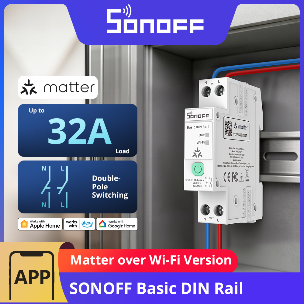 Sonoff Basic - SONOFF BASIC-1GSP Basic Single-Channel DIN Rail