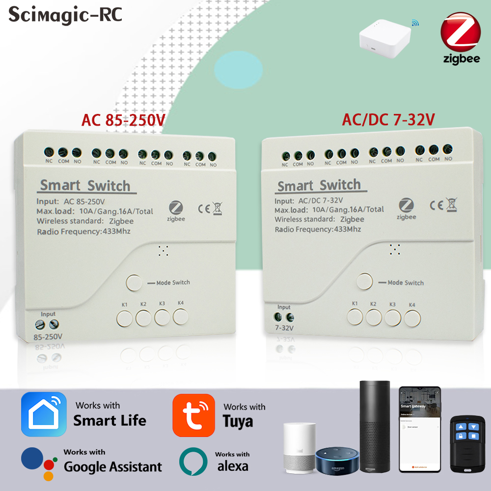 Home Assistant Tuya - 4CH Zigbee Tuya Smart Home Relay