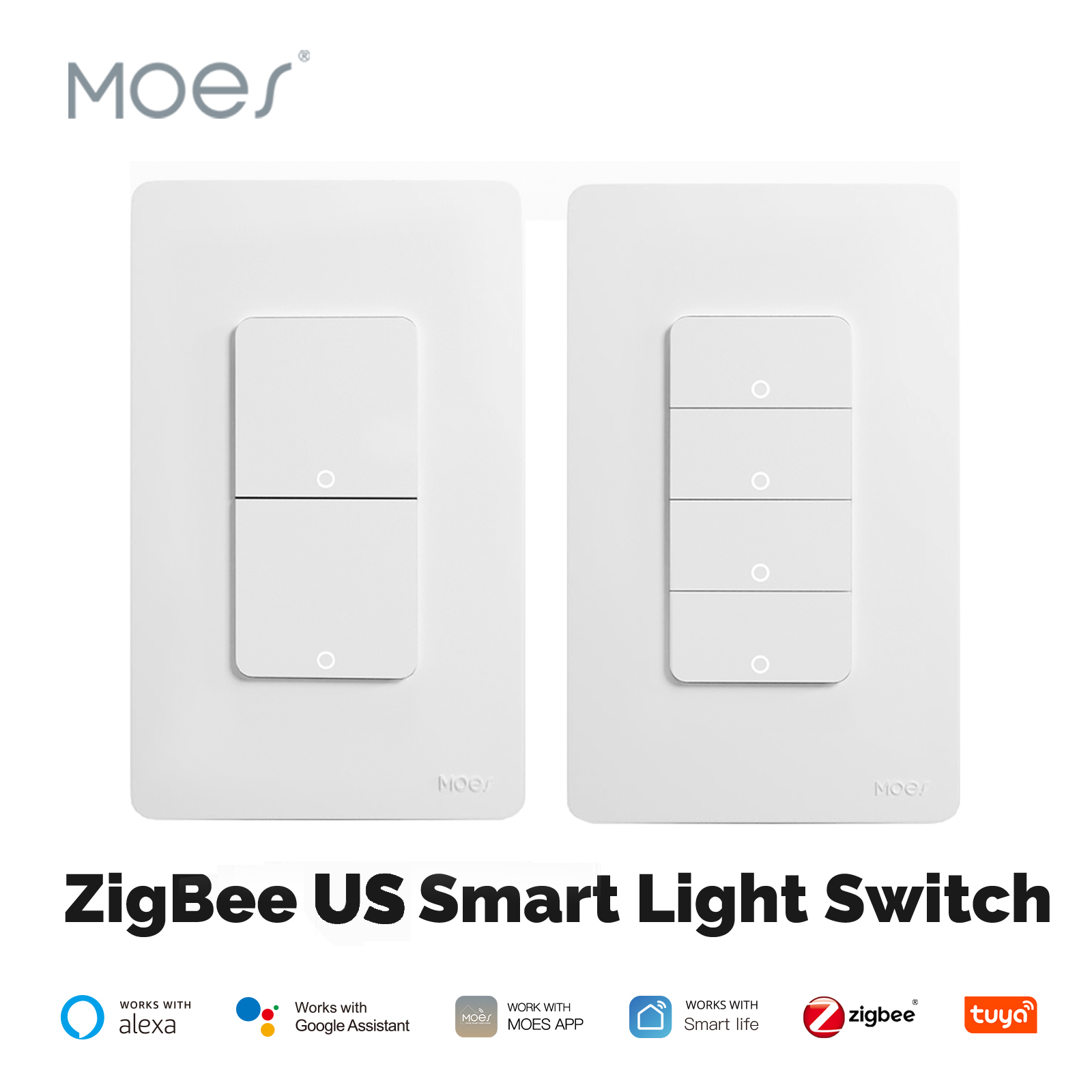 Sonoff Basic - MOES Tuya ZigBee Smart Light Switch