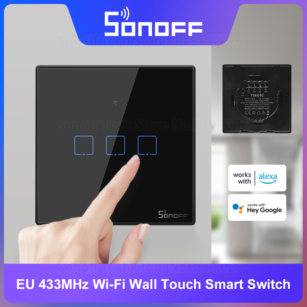 SONOFF T3EU Black WiFi Smart W - Sonoff Basic review and price