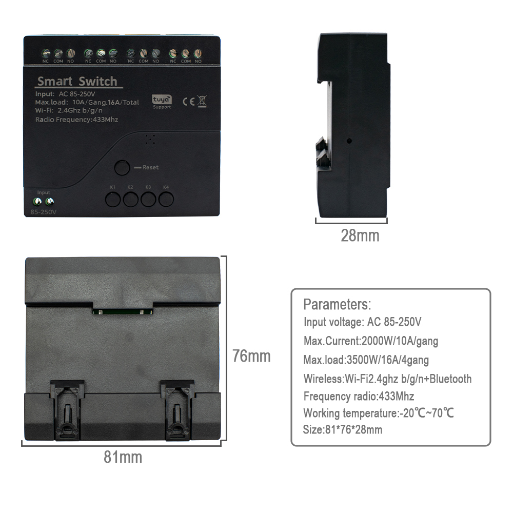 Tuya WIFI 4 Channel Smart Swit - Tuya 4 Channel review and price