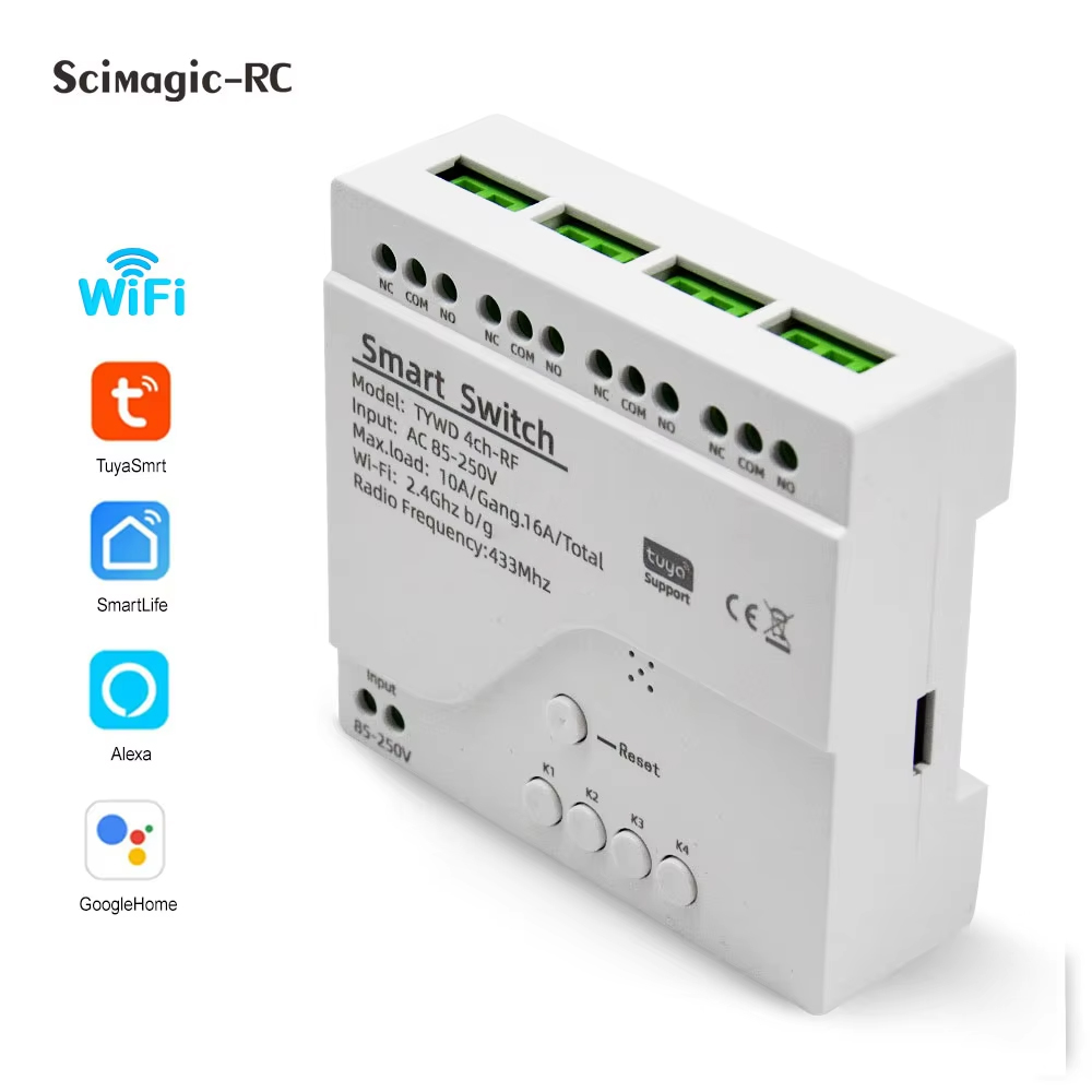 Smart Tuya Switch 4CH Relay Mo - Tuya 4 Channel review and price