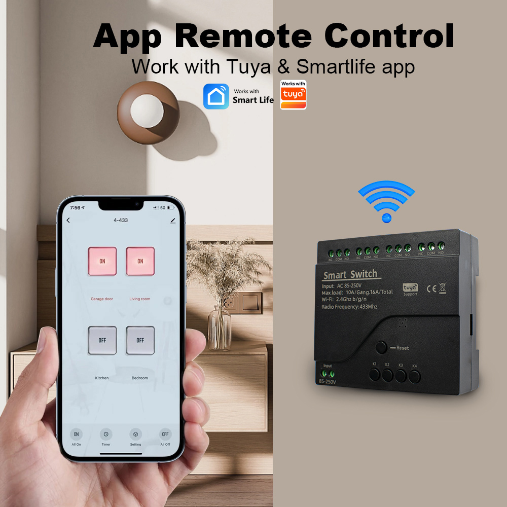 New 4CH Motor Smart Switch WIF - Tuya 4 Channel review and price