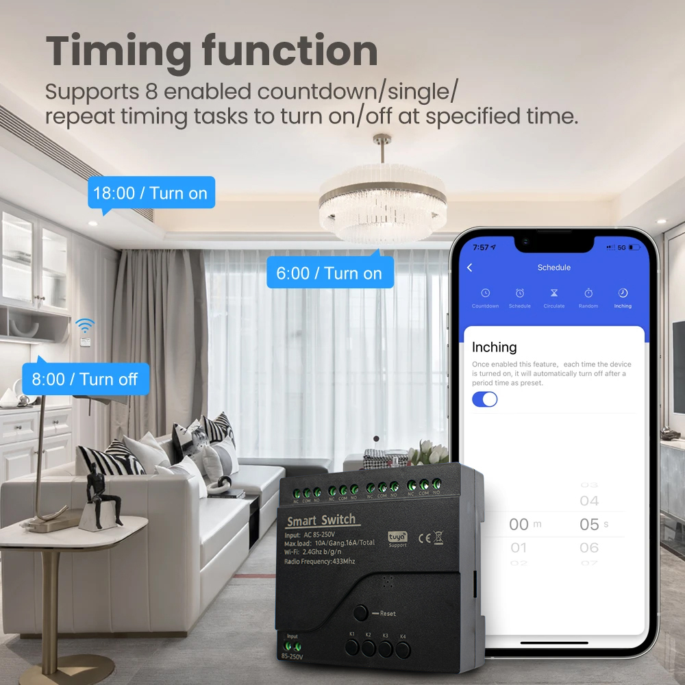 New 4CH Motor Smart Switch WIF - Tuya 4 Channel review and price