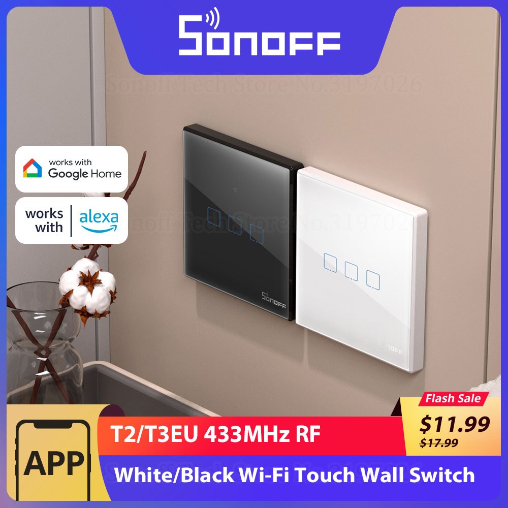 SONOFF T2/T3EU 433Mhz RF WiFi  - Sonoff Basic review and price