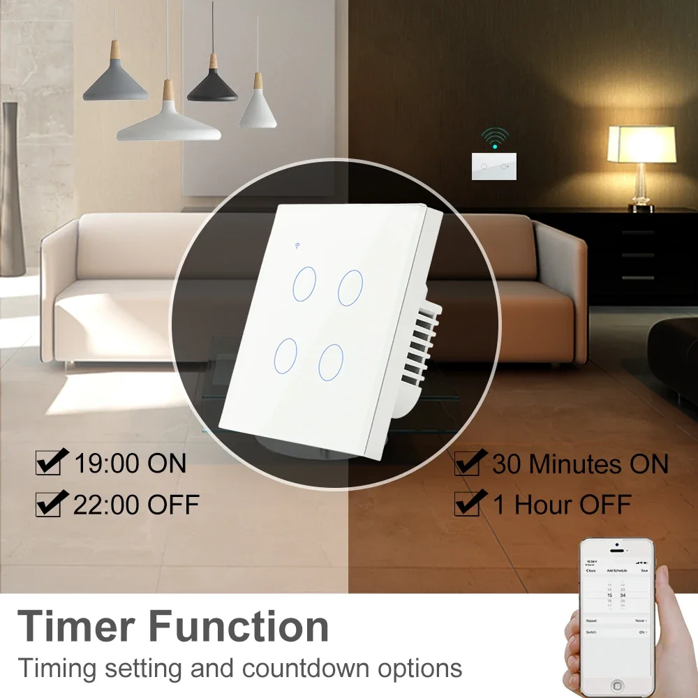 ZigBee 1 2 3 4 Gang with No Ne - Tuya 4 Channel review and price
