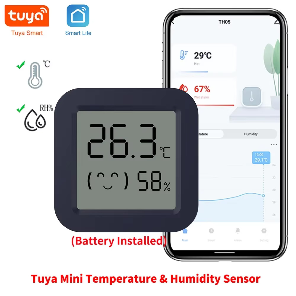 Mini Smart Thermometer Hygrome - Tuya Smart review and price